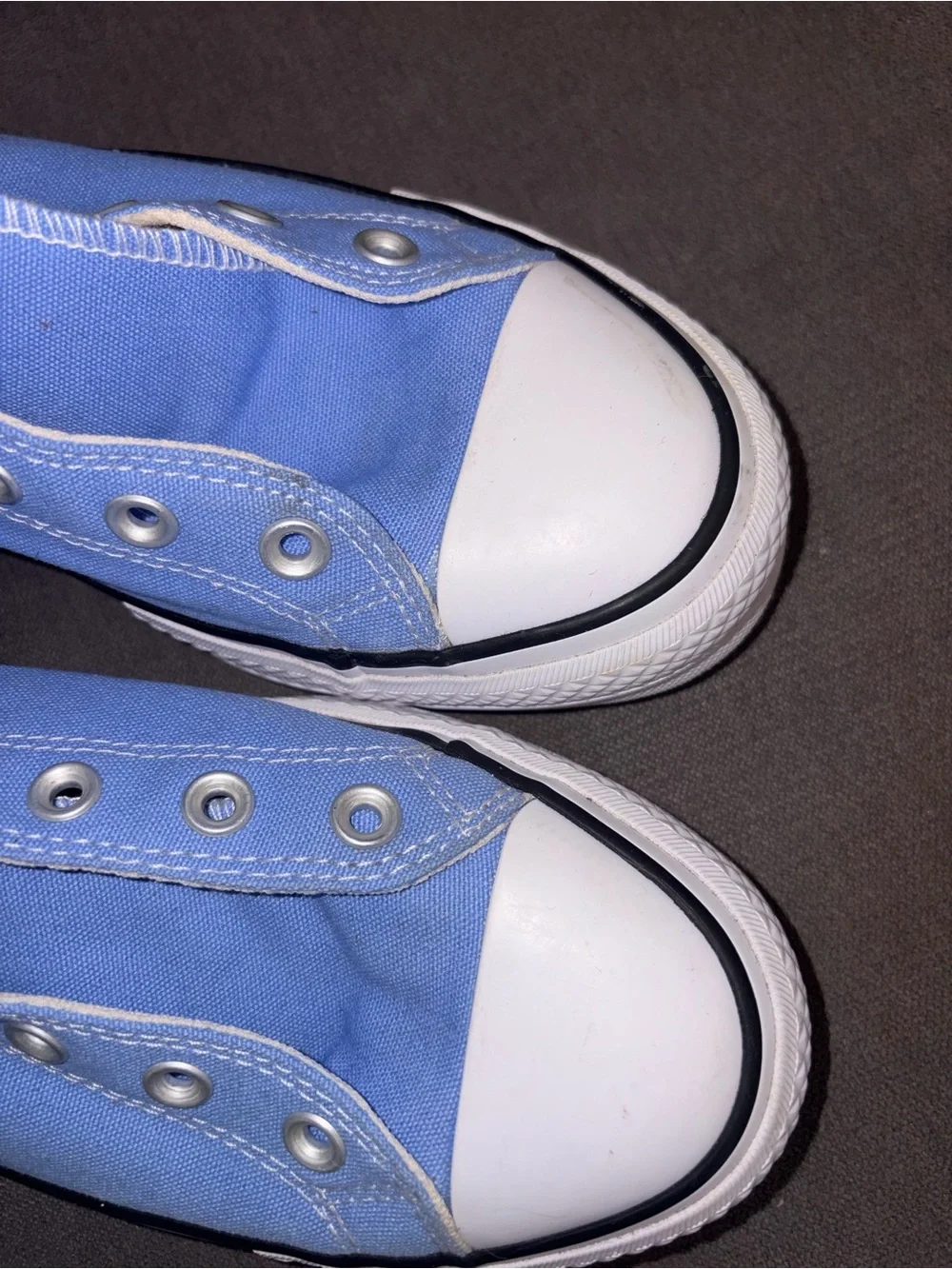 Light Blue High-Top Canvas Sneakers for Women
